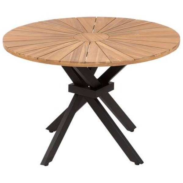 Beliani - CISSONE - Tuintafel - Lichthout - ⌀ 110 cm - Acaciahout