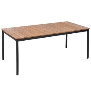 Beliani - VALLESE - Tuintafel - Lichthout - 180 x 90 cm - Acaciahout