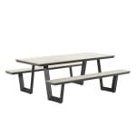 Bell picknick set 200x90xH75 carbon black/ light teak polyw - Garden impressions