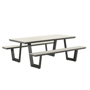 Bell picknick set 280x178xH75 cm carbon black/light teak VW - Garden impressions