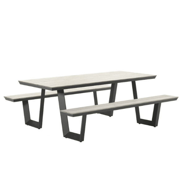Bell picknick set 280x178xH75 cm carbon black/light teak VW - Garden impressions
