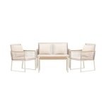 Fjôrd - Tuinset Beige Stof - 112x64x88cm - Dallas