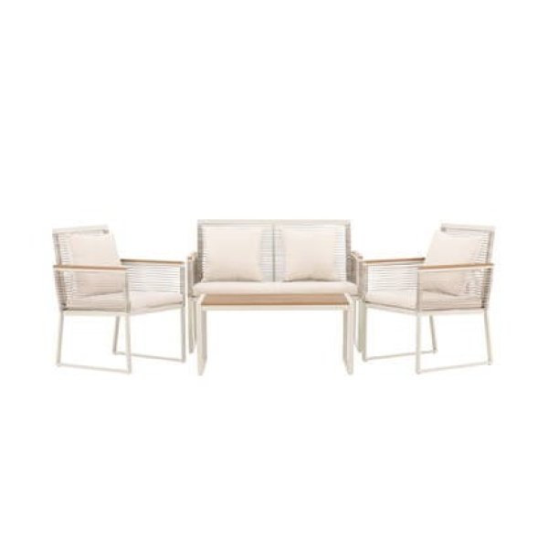 Fjôrd - Tuinset Beige Stof - 112x64x88cm - Dallas
