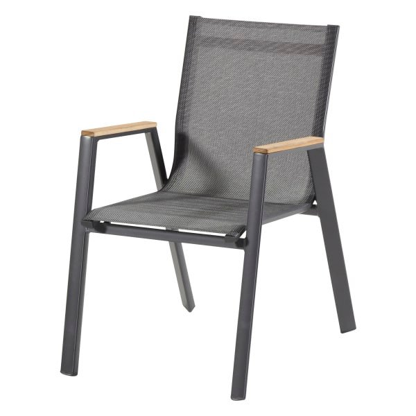 Hartman Tuinstoel 'Aruba' Teakhout, kleur Antraciet