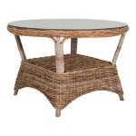 House Nordic - Tuinset Grijs|Naturel Rotan - 120x120x88cm - Larisa
