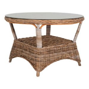 House Nordic - Tuinset Grijs|Naturel Rotan - 120x120x88cm - Larisa