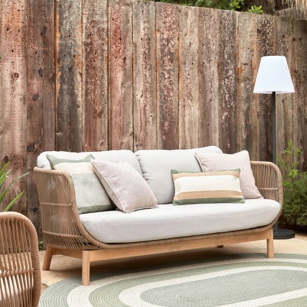Kave Home 3-zits Tuinbank 'Catalina' 170cm, kleur Beige Kave Home 3-zits Tuinbank 'Catalina' 170cm, kleur Beige