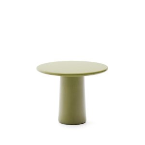 Kave Home Ronde Bijzettafel 'Albanella' Cement, 65cm, kleur Groen