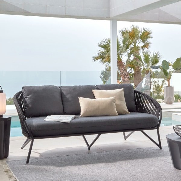 Kave Home Tuinbank 'Branzie' kleur Zwart Kave Home Tuinbank 'Branzie' kleur Zwart