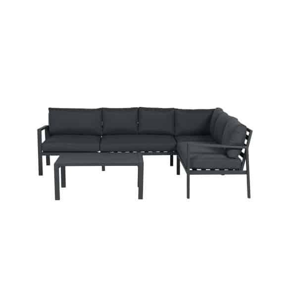Lexinton lounge set 4-dlg carbon black/ reflex black - Garden impressions