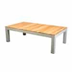 Midori coffee table 140x77,5 cm aluminium salix/teak Yoi - Yoi
