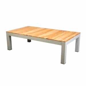 Midori coffee table 140x77,5 cm aluminium salix/teak Yoi - Yoi