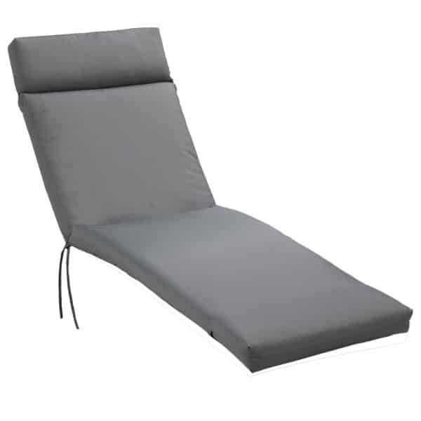 Outsunny loungekussen, weerbestendig, comfortabel, ideaal voor loungesets, 196 x 55 x 8 cm, donkergrijs | Aosom.nl