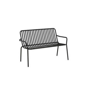 Rebellenclub Electra Tuinbankje - 130 x 64 cm - Zwart