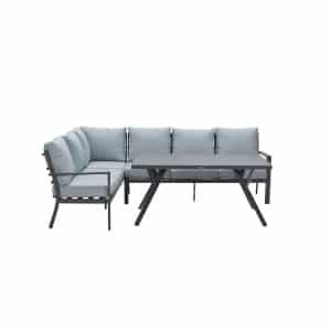 Sergio L/D set 3-dlg links carbon black/ mint grey - Garden impressions