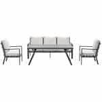Sergio Loungedining sofa set 4-delig carbon black/desert sand - Garden impressions