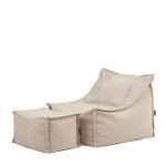 icon Alto Zitzak Fauteuil met Poef - Olefin Binnen en Buiten - Beige