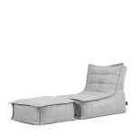 icon Dolce Lounge Zitzak met Poef - Binnen en Buiten - Grijs