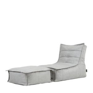 icon Dolce Lounge Zitzak met Poef - Binnen en Buiten - Grijs
