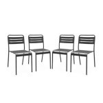 sweeek - Stalen tuinstoel (set van 4)
