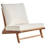 Beliani - MICCIANO - Tuinstoel - Gebroken wit - Acaciahout