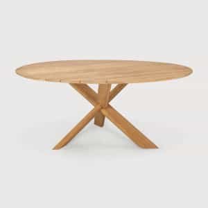 Ethnicraft Ronde Tuintafel 'Circle' Teakhout, 163cm, kleur Naturel