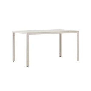 Fjôrd - Tuintafel Rechthoek - Beige Aluminium - 140x80x74cm - Mirko