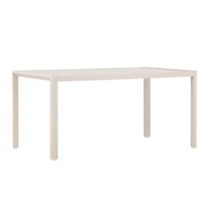 Fjôrd - Tuintafel Rechthoek - Beige Aluminium - 150x85x72cm - Giardini