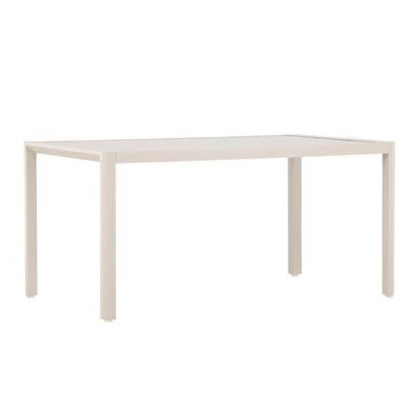 Fjôrd - Tuintafel Rechthoek - Beige Aluminium - 150x85x72cm - Giardini