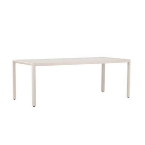 Fjôrd - Tuintafel Rechthoek - Beige Aluminium - 200x90x72cm - Giardini