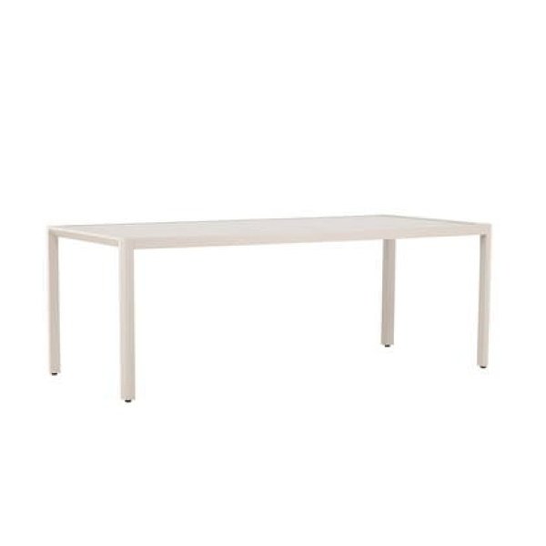 Fjôrd - Tuintafel Rechthoek - Beige Aluminium - 200x90x72cm - Giardini