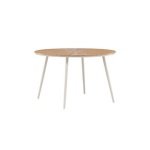 Fjôrd - Tuintafel Rond - Beige|Naturel Aluminium - 120cm - San Vito