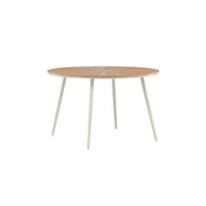 Fjôrd - Tuintafel Rond - Beige|Naturel Aluminium - 120cm - San Vito