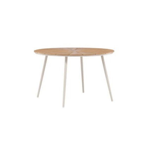 Fjôrd - Tuintafel Rond - Beige|Naturel Aluminium - 120cm - San Vito
