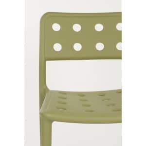 Giga Meubel - Tuinstoel Groen - 53x46x80cm - Serra - Set van 4