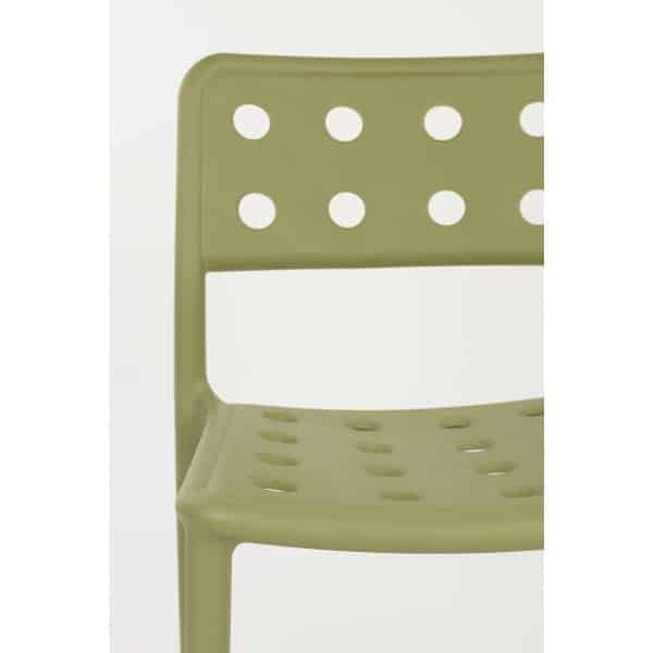 Giga Meubel - Tuinstoel Groen - 53x46x80cm - Serra - Set van 4