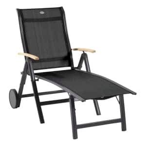 Hartman Ligbed 'Alice' Teakhout, met wieltjes