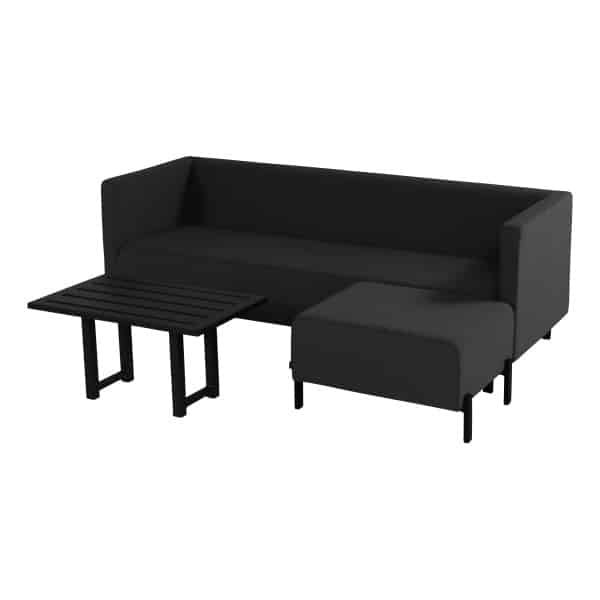 Hartman Loungeset Dion All Weather - Zwart