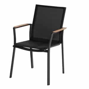 Hartman Tuinstoel 'Lea' teakhout, kleur Antraciet