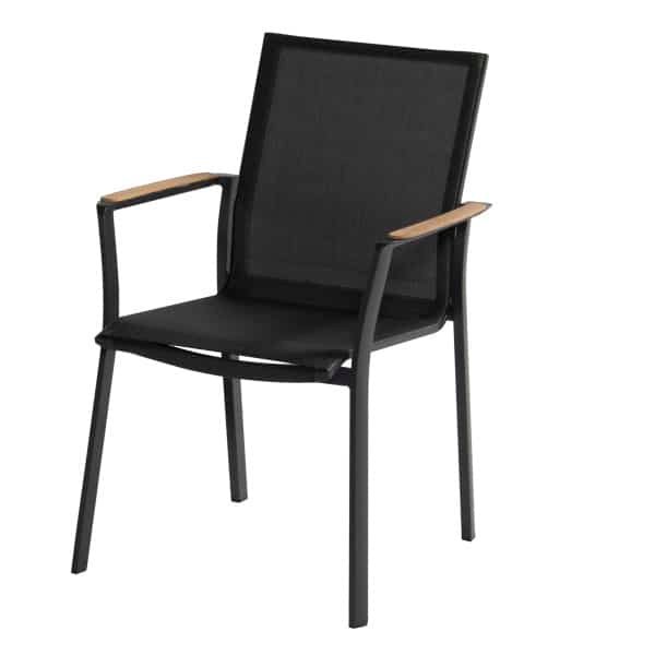 Hartman Tuinstoel 'Lea' teakhout, kleur Antraciet