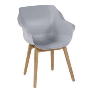 Hartman Tuinstoel 'Sophie Teak' met armleuning, kleur Grijs