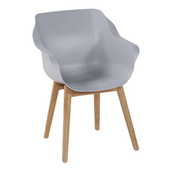 Hartman Tuinstoel 'Sophie Teak' met armleuning, kleur Grijs