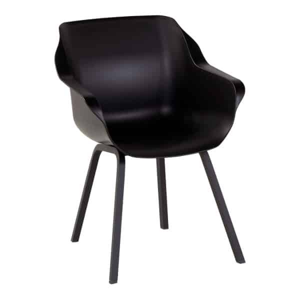 Hartman Tuinstoel 'Sophie' met armleuning, kleur Zwart