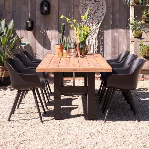 Hartman Tuintafel 'Sophie Yasmani' 240 x 100cm, kleur Zwart