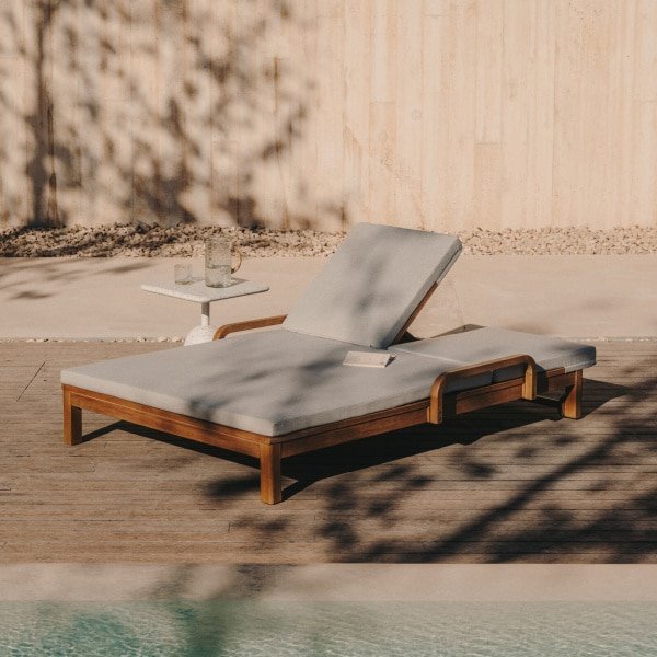 Kave Home 2-persoons Ligbed 'Sonsaura' Eucalyptushout