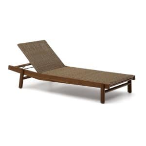 Kave Home Ligbed 'Itani' Acaciahout en rattan