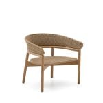 Kave Home Outdoor Fauteuil 'Arinella' Acaciahout en geweven touw