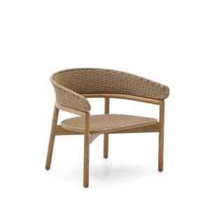 Kave Home Outdoor Fauteuil 'Arinella' Acaciahout en geweven touw