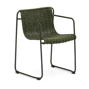 Kave Home Tuinstoel 'Maurina' Touw en staal, kleur Groen