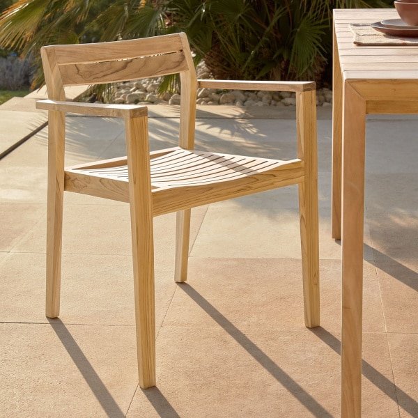 Kave Home Tuinstoel 'Victoire' Teakhout